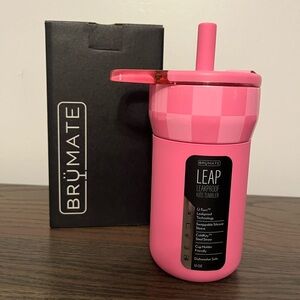 NEW Brumate 12oz Pink Checkered Leap Tumbler